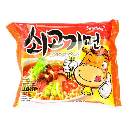 Лапша Samyang с говядиной, 120 г, Южная Корея в Дикси