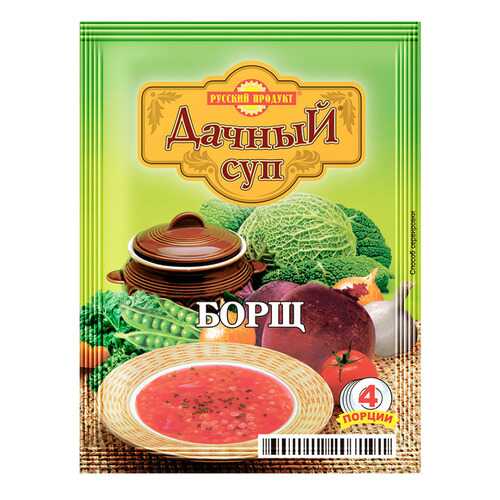 Суп дачный Русский Продукт борщ варочный 50 г в Дикси