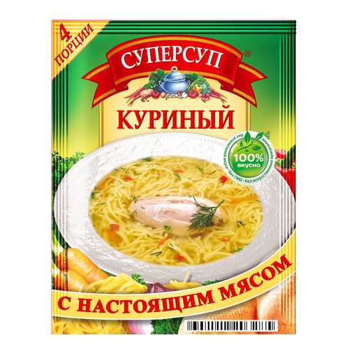 Суп суперсуп куриный с настоящим мясом 70 г в Дикси