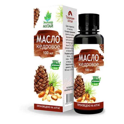 Масло кедровое Эколайф АЛТАЙ, 100мл в Дикси