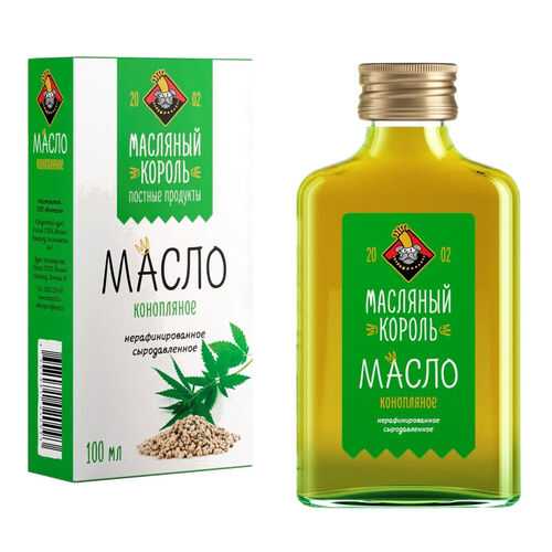 Масло МАСЛЯНЫЙ КОРОЛЬ конопляное 100мл в Дикси