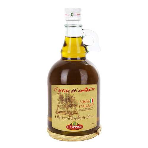 Масло оливковое Coppini Grezzo Contadino Extra Virgin нерафинированное 1 л в Дикси