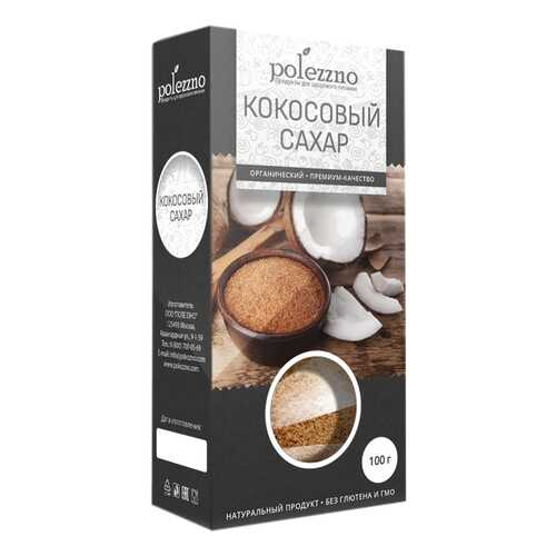 Кокосовый сахар Polezzno 100 г в Дикси