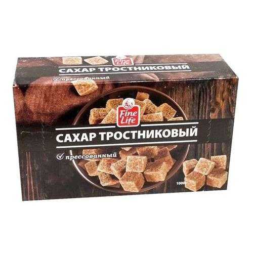 Сахар Fine Life тростниковый коричневый кусковой прессованный 1 кг в Дикси