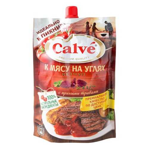 Кетчуп Calve к мясу на углях с пряными травами 350 г в Дикси