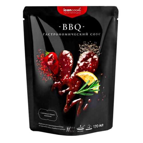 Соус icancook BBQ гастрономический 170 мл в Дикси