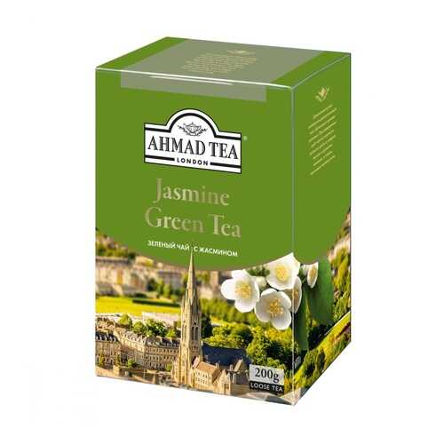 Чай Ahmad Jasmine Green Tea, зеленый с жасмином, листовой, 200 гр в Дикси