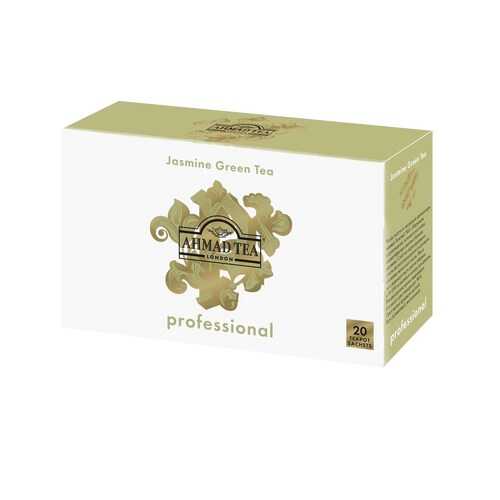 Чай Ahmad Tea Professional Зелёный чай с жасмином, листовой, в пакетах для чайников, 20х5г в Дикси