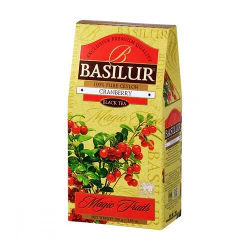 Чай Basilur Волшебные фрукты - Клюква черный с добавками 100 г в Дикси