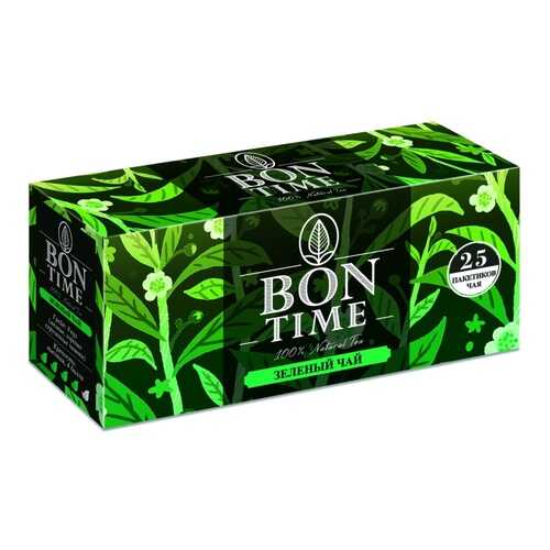 Чай BonTime Natural Tea, зелёный, 25 пакетиков в Дикси