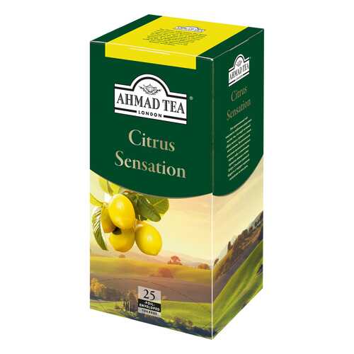 Чай черный Ahmad Tea citrus sensation с лимоном и лаймом 25 пакетиков в Дикси