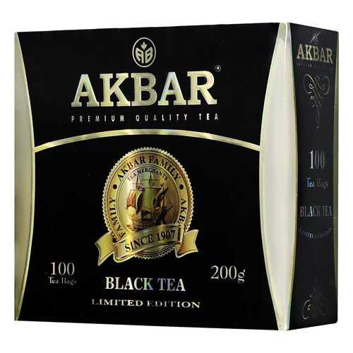 Чай черный Akbar байховый цейлонский мелкий 100 пакетиков в Дикси