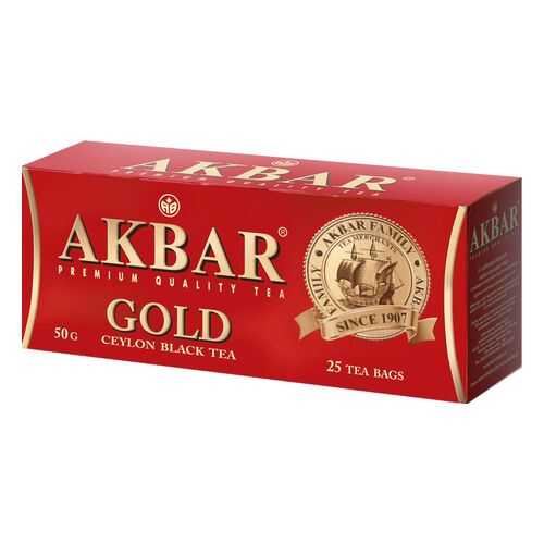 Чай черный Akbar gold 25 пакетиков в Дикси