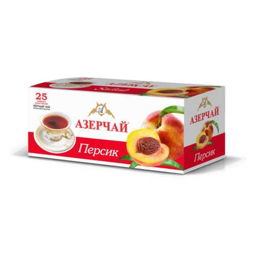 Чай черный Азерчай персик 25 пакетиков в Дикси