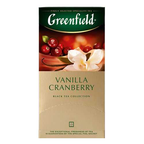 Чай черный Greenfield Vanilla Cranberry 25 пакетиков в Дикси