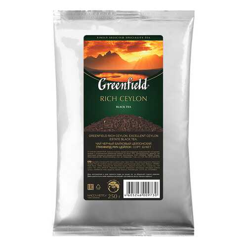 Чай черный листовой Greenfield Rich Ceylon 250 г в Дикси