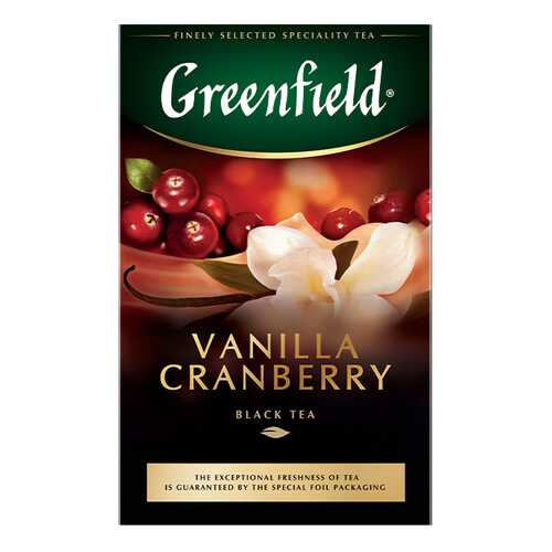 Чай черный листовой Greenfield Vanilla Cranberry 100 г в Дикси