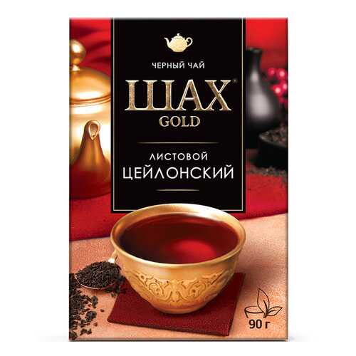 Чай черный листовой Шах Gold Цейлонский 90 г в Дикси