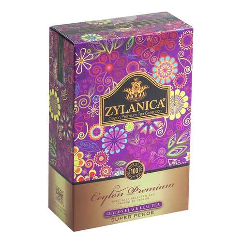 Чай черный листовой Zylanica batik design super pekoe 100 г в Дикси