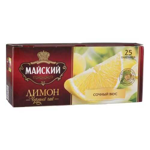 Чай черный Майский лимон 25 пакетиков в Дикси