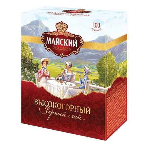 Чай черный Майский высокогорный 100 пакетиков в Дикси