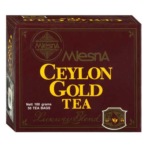 Чай черный Mlesna Ceylon Gold, 50 пак*2г Шри-Ланка в Дикси