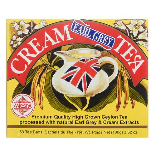 Чай черный Mlesna Cream Earl Grey с ароматом бергамота со сливками, 50 пак*2г Шри-Ланка в Дикси