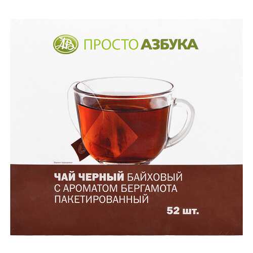 Чай черный Просто Азбука с ароматом бергамота 52*1.8 г в Дикси