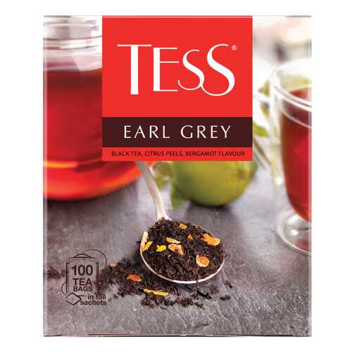 Чай черный Tess Earl Grey 100 пакетиков в Дикси