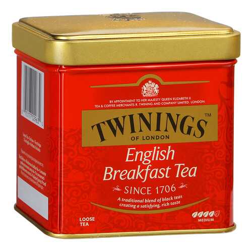 Чай черный Twinings английский для завтрака байховый 100 г в Дикси