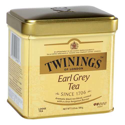 Чай черный Twinings эрл грэй байховый среднелистовой с ароматом бергамота 100 г в Дикси