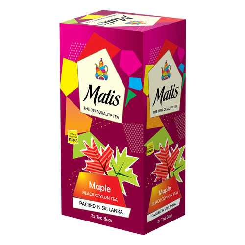 Чай черный в пакетиках для чашки Матис Maple 25*2 г в Дикси
