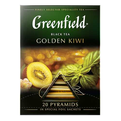 Чай черный в пирамидках Greenfield Golden Kiwi 20 пакетиков в Дикси