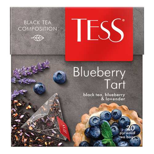 Чай черный в пирамидках Tess Blueberry Tart 20 штук в Дикси