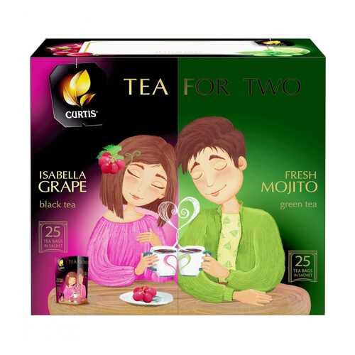 Чай Curtis Tea for two ассорти 50 пакетиков в Дикси