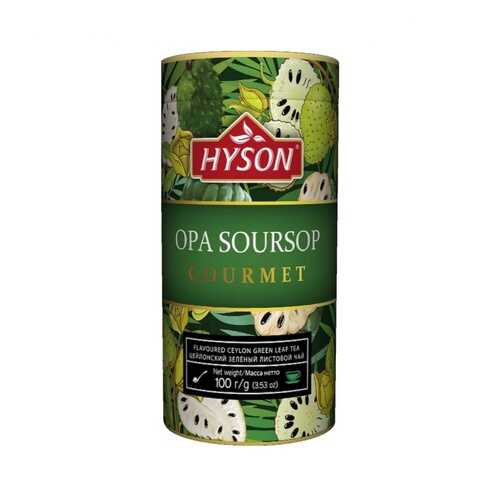 Чай Hyson Зеленый OPA Soursop Gourmet, листовой с ароматом саусепа, 100 гр в Дикси