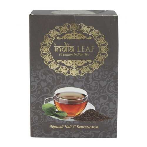 Чай India leaf Чёрный с бергамотом, среднелистовой с добавками, 100 гр в Дикси