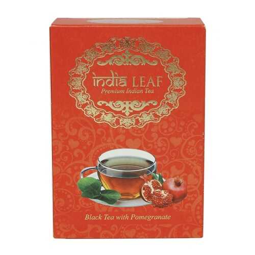 Чай India leaf С гранатом, черный среднелистовой с добавками, 100 гр в Дикси