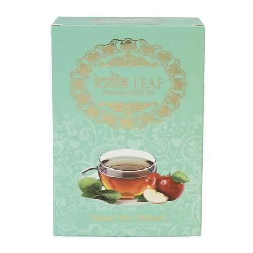 Чай India leaf С яблоком, черный среднелистовой с добавками, 100 гр в Дикси