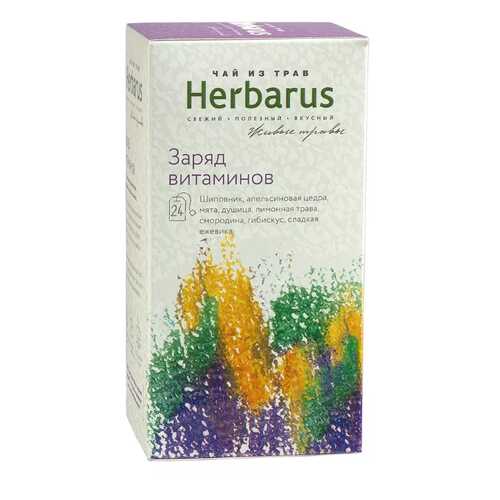 Чай из трав Herbarus пакетированный заряд витаминов 24 пакетиков в Дикси