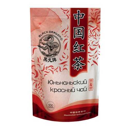 Чай красный Black Dragon юньнаньский 100 г в Дикси