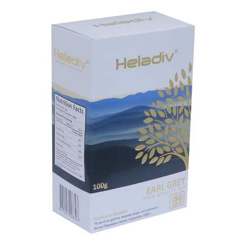 Чай листовой черный Heladiv earl grey 100 г в Дикси