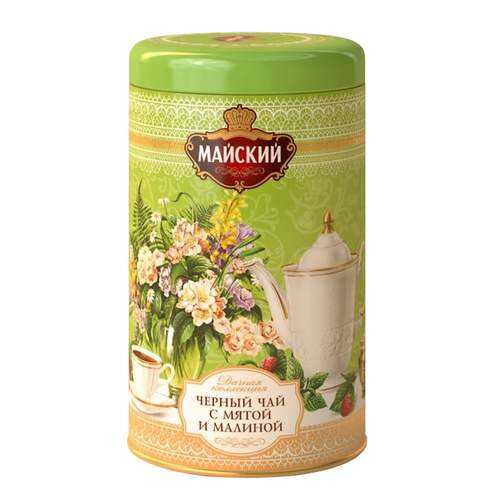 Чай листовой черный майский мята-малина Дачная Коллекция с добавками 80 г в Дикси