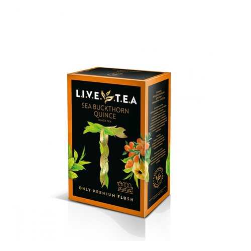 Чай Live Tea Sea Buckthorn & Quince черный листовой с облепихой и айвой 100 г в Дикси