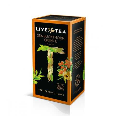 Чай Live Tea Sea Buckthorn & Quince черный с облепихой и айвой 25 пакетиков в Дикси
