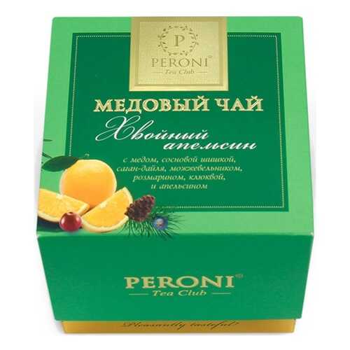Чай Peroni Медовый чай. Хвойный апельсин, чёрный листовой с добавками, 45 гр в Дикси
