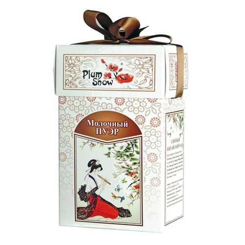 Чай Plum Snow Молочный Пуэр, чёрный листовой, 100 гр в Дикси