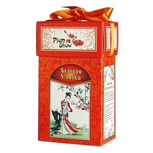 Чай Plum Snow Золотая Улитка, чёрный листовой, 100 гр в Дикси