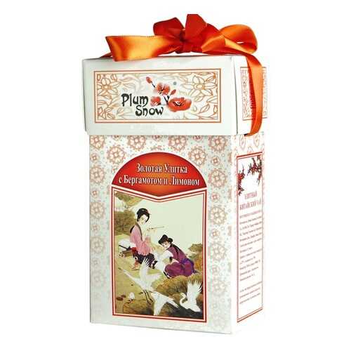 Чай Plum Snow Золотая Улитка с Бергамотом и Лимоном, чёрный листовой, 100 гр в Дикси