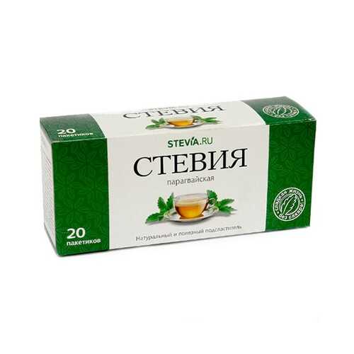 Чай Stevia.ru Стевия, в чайных фильтр-пакетиках, 20 пакетиков в Дикси